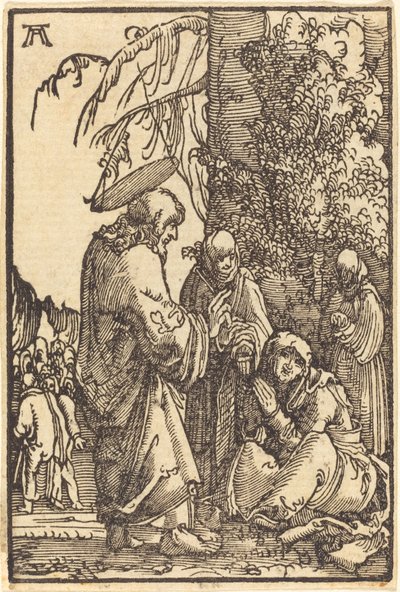Christus neemt afscheid van Maria door Albrecht Altdorfer