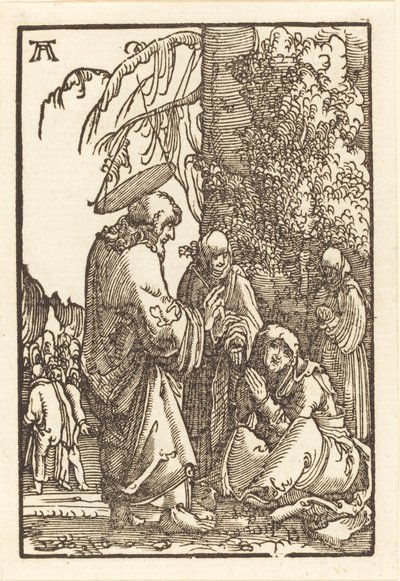 Christus Neemt Afscheid van Maria voor de Passie door Albrecht Altdorfer
