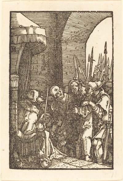Christus voor Kajafas door Albrecht Altdorfer