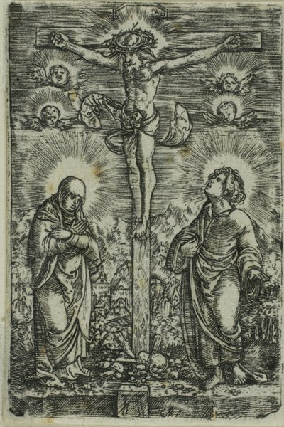 Christus aan het kruis (De kleine kruisiging) door Albrecht Altdorfer