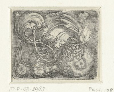 Granaatappel en bladranken door Albrecht Altdorfer