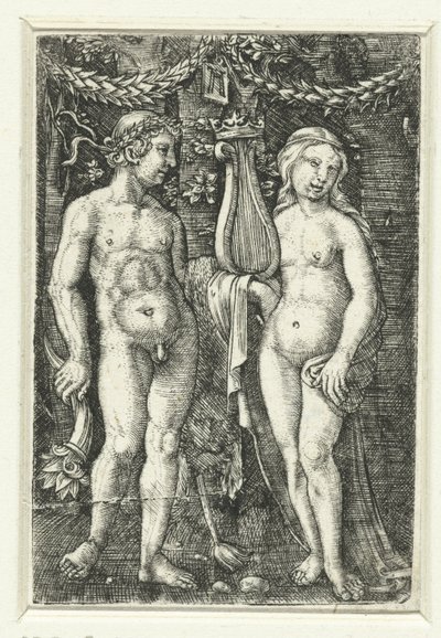 Hercules en een muze door Albrecht Altdorfer