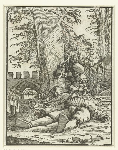 Jaël doodt Sisera door Albrecht Altdorfer