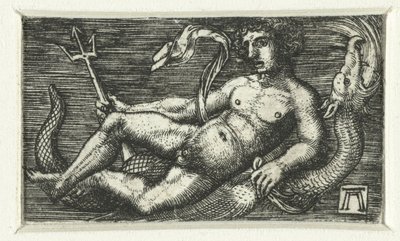Liggende Neptunus door Albrecht Altdorfer