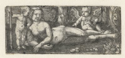 Liggende Venus met twee putti door Albrecht Altdorfer