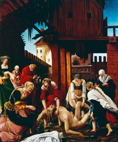 Berging van het lichaam van St. Sebastian, ca. 1510 door Albrecht Altdorfer