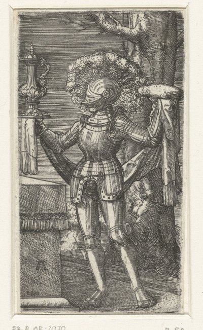 Ridder met wijn en brood door Albrecht Altdorfer
