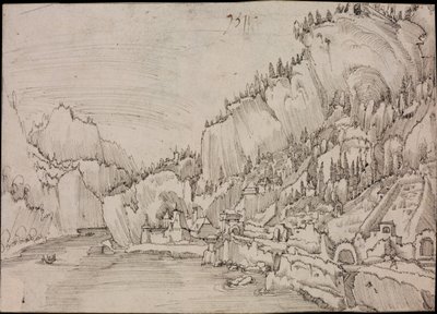 Sarmingstein aan de Donau, 1511 door Albrecht Altdorfer
