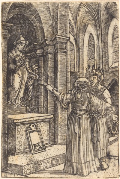Salomo bidt tot de afgoden door Albrecht Altdorfer