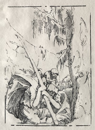Sint Christoffel die het Water Oversteekt met Christus op zijn Schouders, 1513 door Albrecht Altdorfer