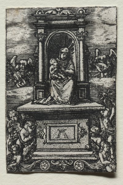 De mooie Maagd van Ratisbon op een altaar, kort na 1520 door Albrecht Altdorfer