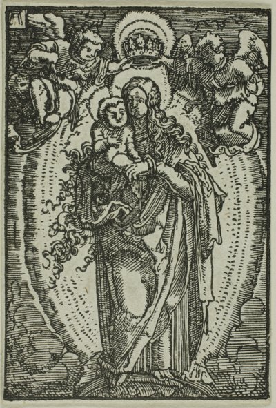 De Kroning van de Maagd, uit De Val en Verlossing van de Mens door Albrecht Altdorfer