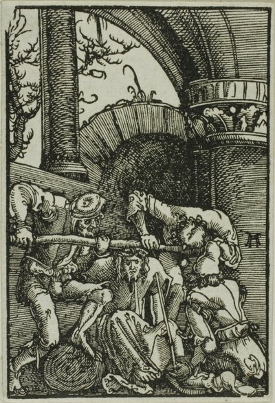 De kroning met doornen, uit De Val en Verlossing van de Mens door Albrecht Altdorfer