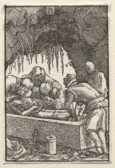De Val en Verlossing van de Mens: Begrafenis van Christus, ca. 1515 door Albrecht Altdorfer