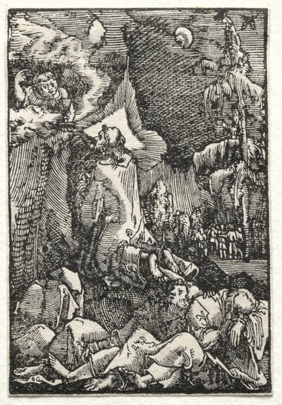 De val en verlossing van de mens: Christus op de Olijfberg door Albrecht Altdorfer