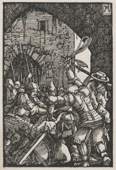 De val en verlossing van de mens: Christus draagt het kruis door Albrecht Altdorfer