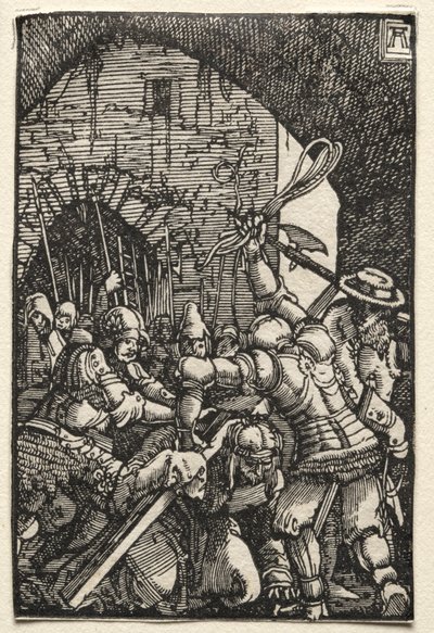 De val en verlossing van de mens: Christus draagt het kruis door Albrecht Altdorfer