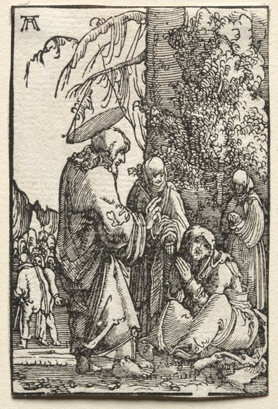 De val en verlossing van de mens: Christus neemt afscheid van zijn moeder voor de passie, ca. 1515 door Albrecht Altdorfer