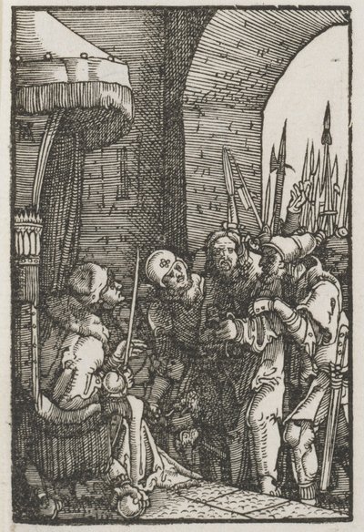 De val en verlossing van de mens: Christus voor Pilatus, ca. 1515 door Albrecht Altdorfer