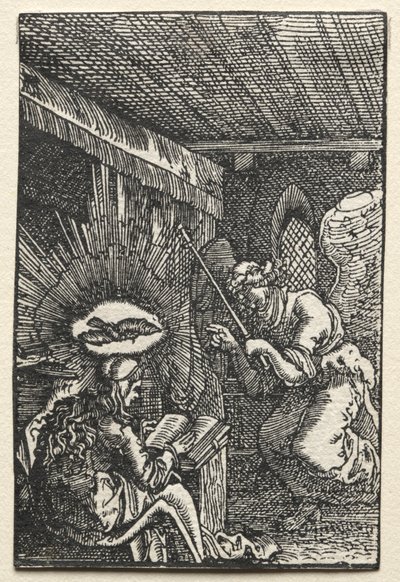 De val en verlossing van de mens: De annunciatie door Albrecht Altdorfer
