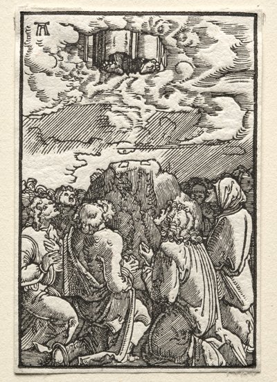 De val en verlossing van de mens: De hemelvaart door Albrecht Altdorfer