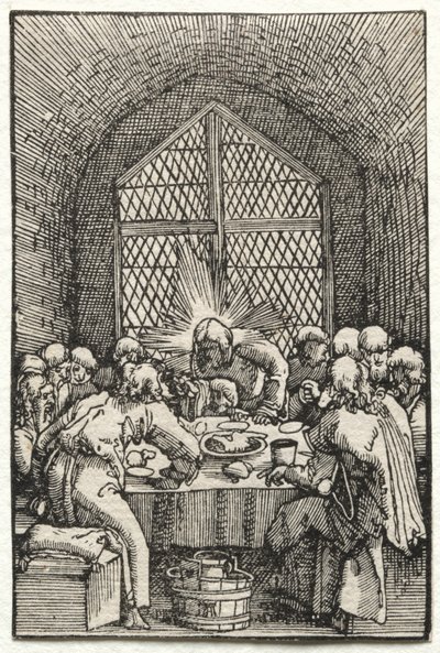 De Val en Verlossing van de Mens: Het Laatste Avondmaal door Albrecht Altdorfer