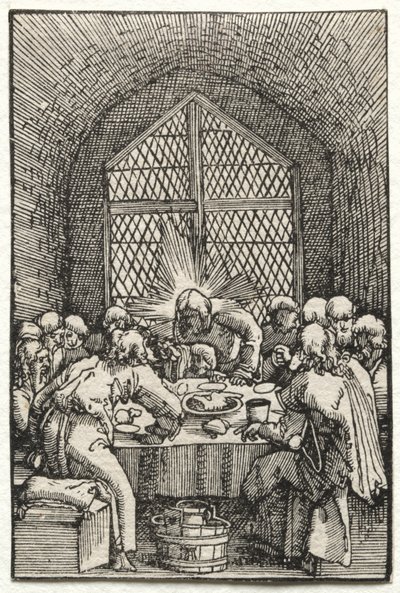 De val en verlossing van de mens: Het Laatste Avondmaal, c. 1515 door Albrecht Altdorfer
