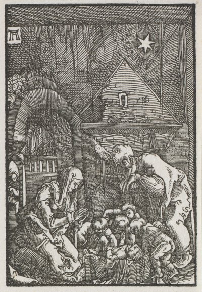 De Val en Verlossing van de Mens: De Geboorte door Albrecht Altdorfer