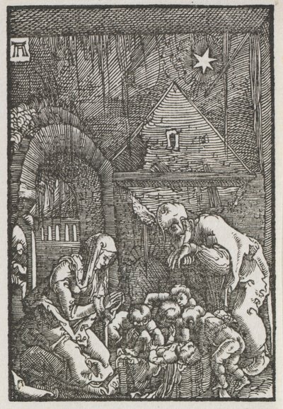 De val en verlossing van de mens: De Geboorte, ca. 1515 door Albrecht Altdorfer