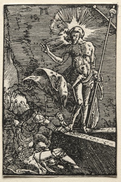 De Val en Verlossing van de Mens: De Opstanding door Albrecht Altdorfer