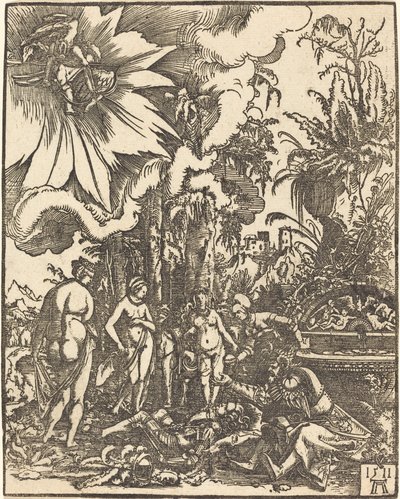 Het oordeel van Parijs door Albrecht Altdorfer