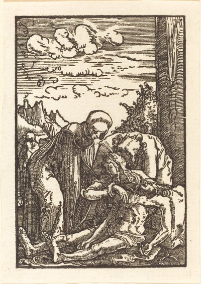 De klaagzang onder het kruis door Albrecht Altdorfer