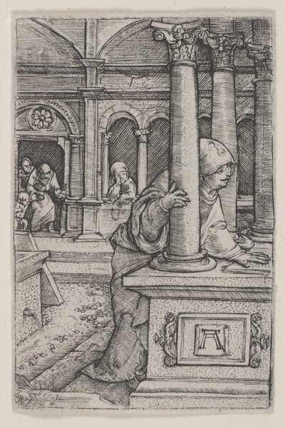 De Maagd op zoek naar Jezus in de Tempel door Albrecht Altdorfer