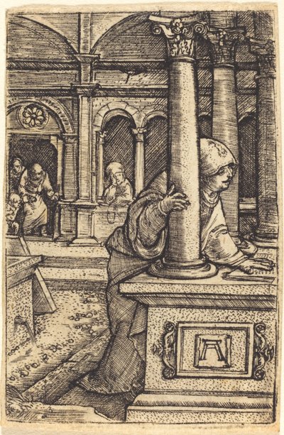 De Maagd die Jezus in de Tempel Zoekt door Albrecht Altdorfer