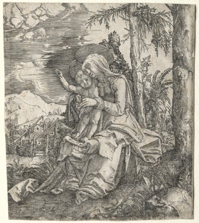 De maagd in een landschap, ca. 1515 door Albrecht Altdorfer