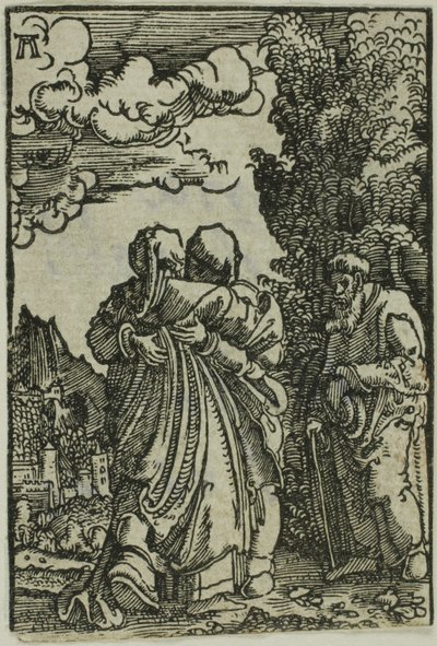 De Visitatie, uit De Val en Verlossing van de Mens door Albrecht Altdorfer