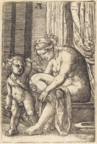 Venus na het Bad door Albrecht Altdorfer