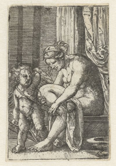 Venus na het bad door Albrecht Altdorfer
