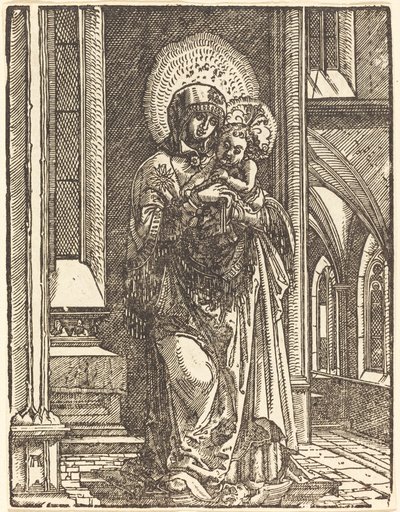 Maagd en Kind in een Kerk door Albrecht Altdorfer