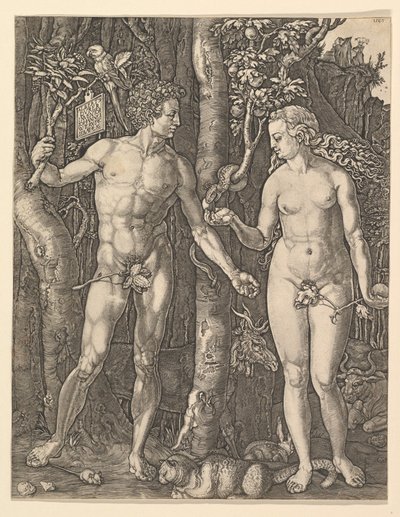 Adam en Eva, 1566 door Albrecht Dürer