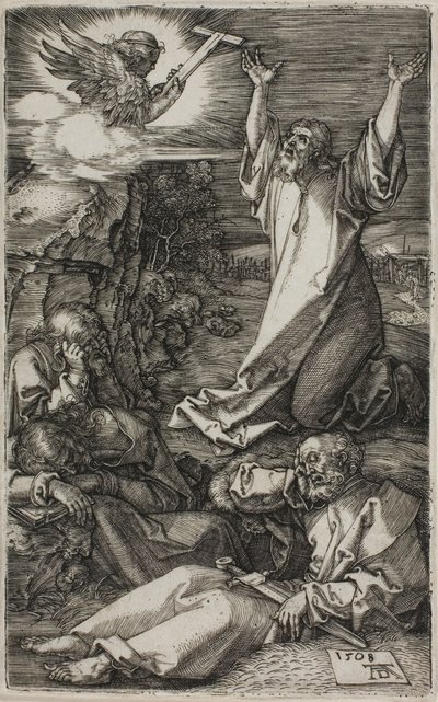 Agonie in de tuin, uit De gegraveerde passie door Albrecht Dürer