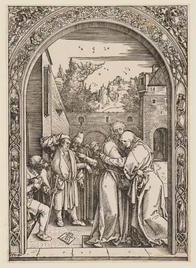 Anna en Joachim onder de Gouden Poort door Albrecht Dürer