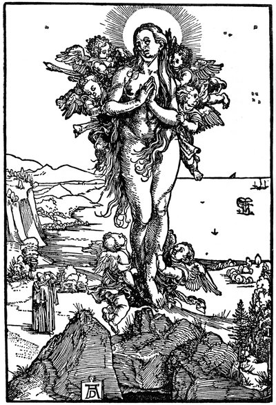 Hemelvaart van Maria Magdalena, 1507-1510 door Albrecht Dürer