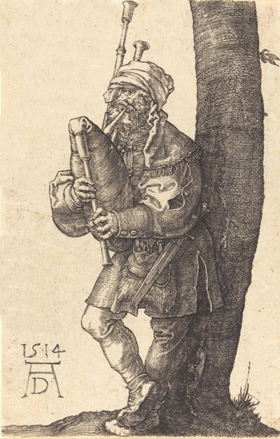 Doedelzakspeler door Albrecht Dürer