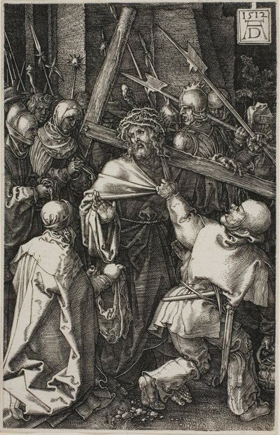 Het Dragen van het Kruis, uit De Gegraveerde Passie door Albrecht Dürer