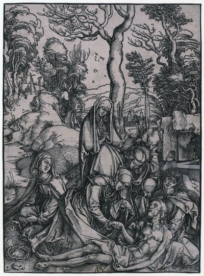 De Bewening van Christus, blad 9 uit de reeks „De Grote Passie” door Albrecht Dürer
