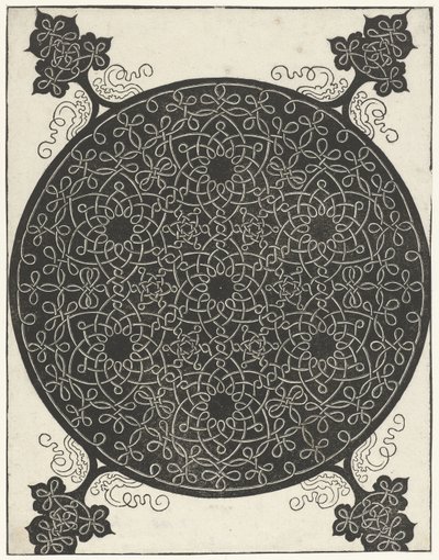 Borduurvoorbeeld met zeven bloemvormige motieven door Albrecht Dürer