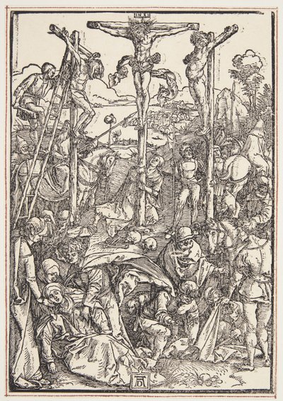 Calvarie (bescheiden houtsnede) door Albrecht Dürer