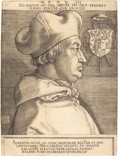 Kardinaal Albrecht van Brandenburg ("Grote Kardinaal") door Albrecht Dürer