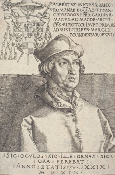 Kardinaal Albrecht van Brandenburg Kleine Kardinaal, 1519 door Albrecht Dürer